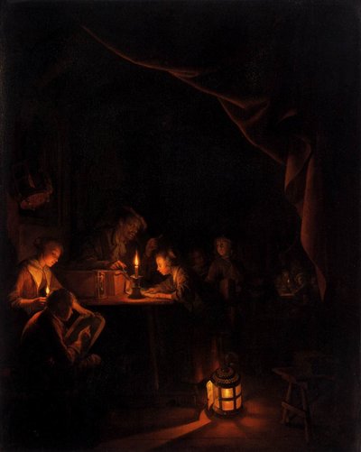 Die Nachtschule von Gerrit Dou